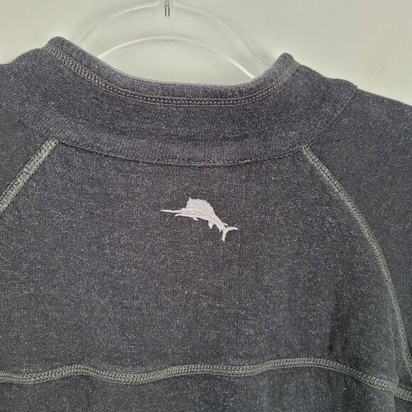 Tommy Bahama Size XXL Reversible Flipshot Half Zip Pullover Sweater Gray - Picture 11 of 12